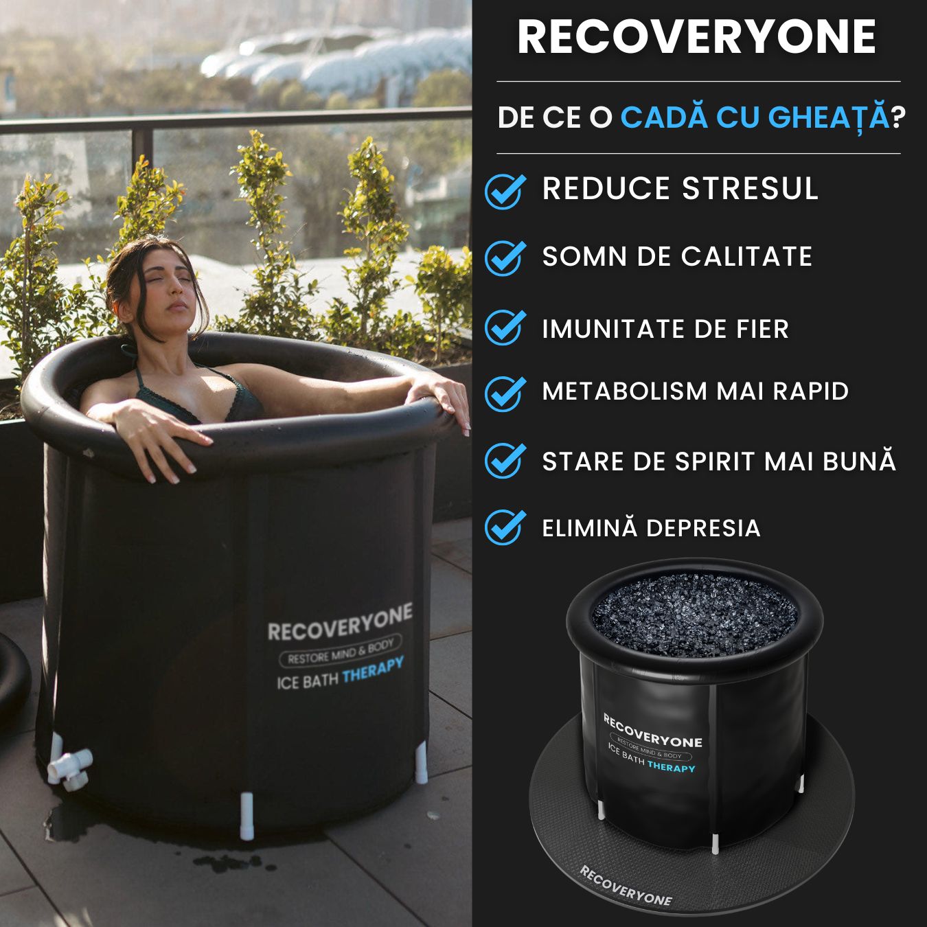 RECOVERYONE - Cadă cu Gheață Profesională