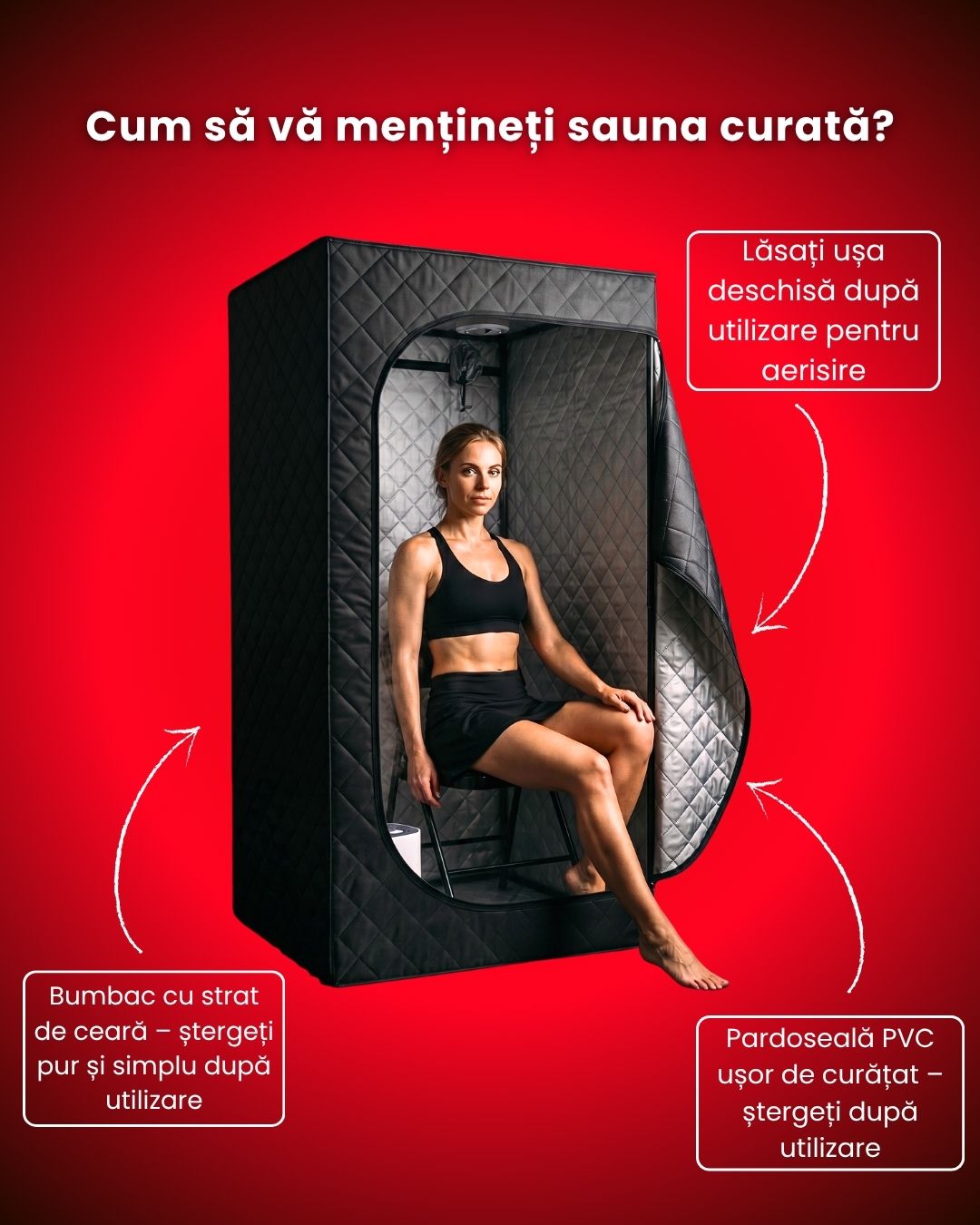 Saună Portabilă cu Aburi - RECOVERYONE