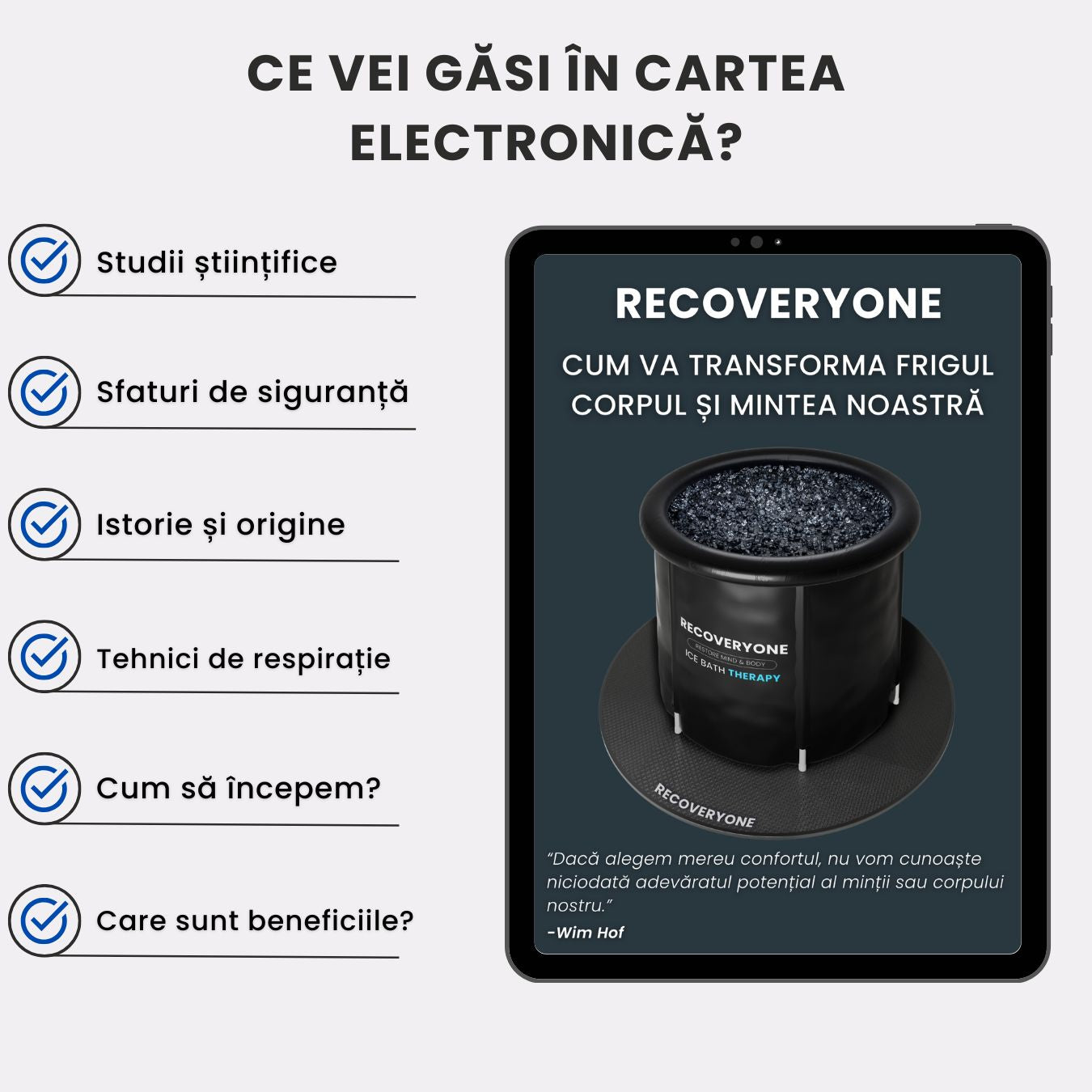 RECOVERYONE - Cadă cu Gheață Profesională