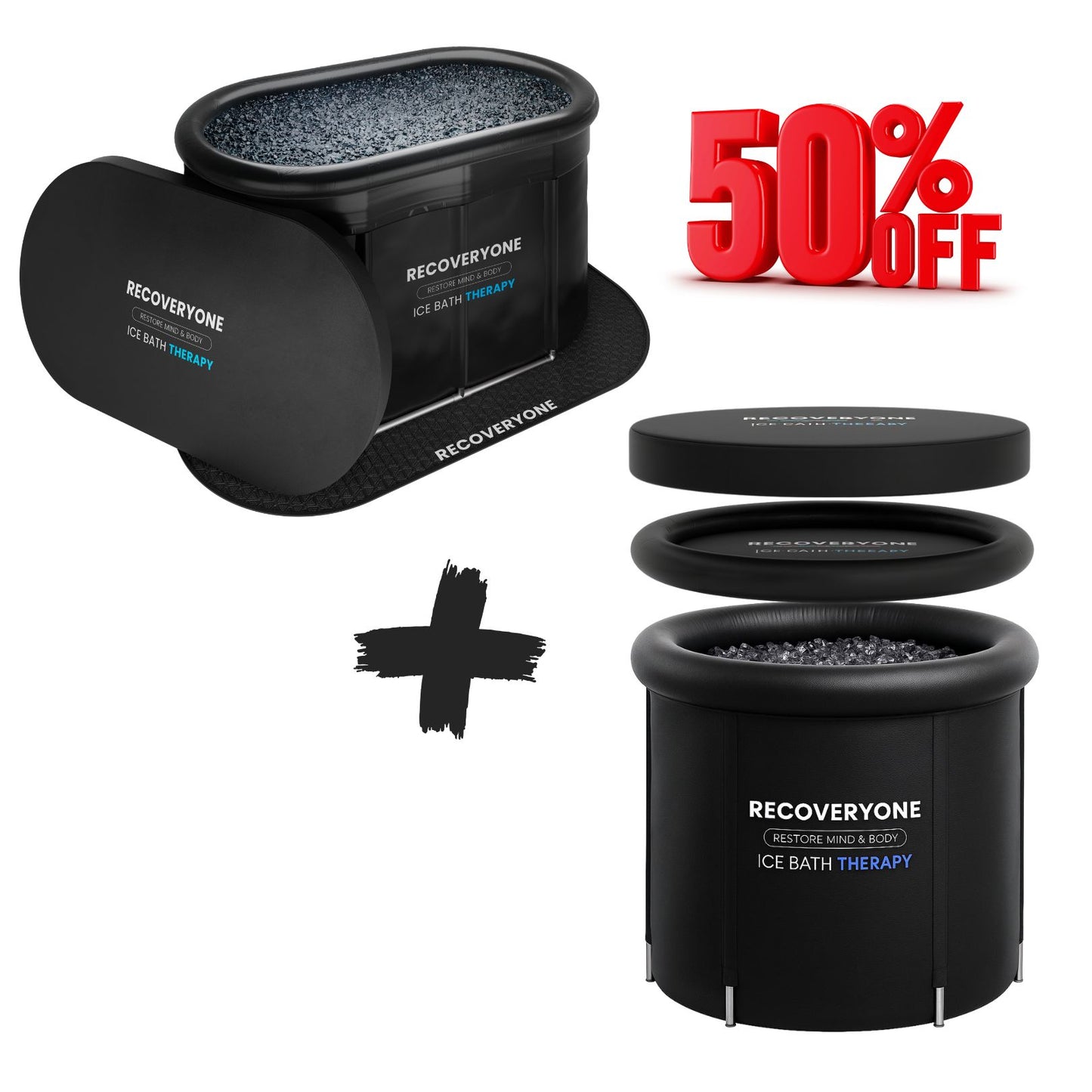 RECOVERYONE - Cadă cu Gheață Profesională MAX + Cadă cu Gheață Profesională (50% Reducere pentru Cadă cu Gheață)