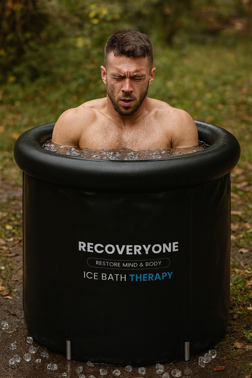 Om care face baie cu gheață RECOVERYONE